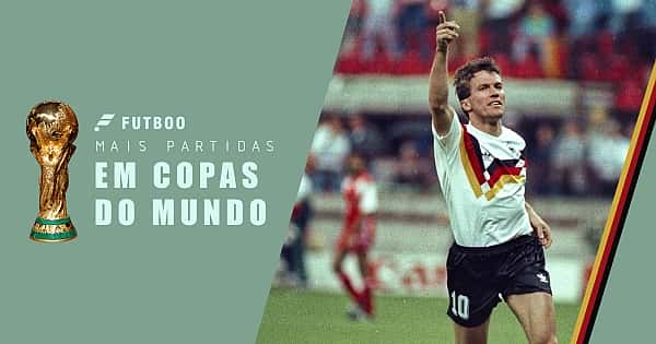 Os jogadores com mais partidas em Copas do Mundo