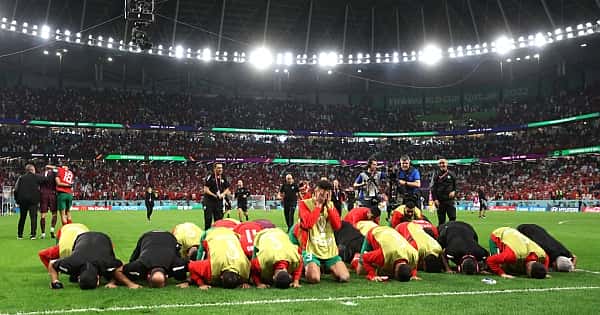 As melhores imagens da classificação de Marrocos às quartas da Copa 