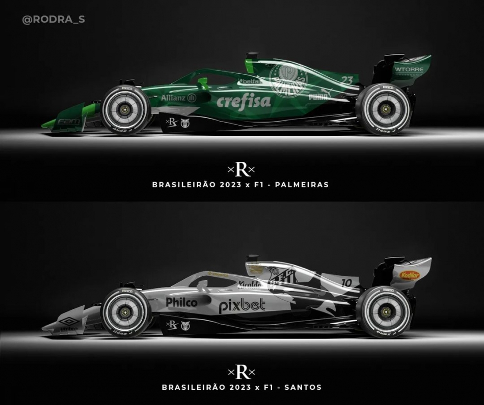 Veja os carros da Fórmula 1 nas cores dos times da Série A