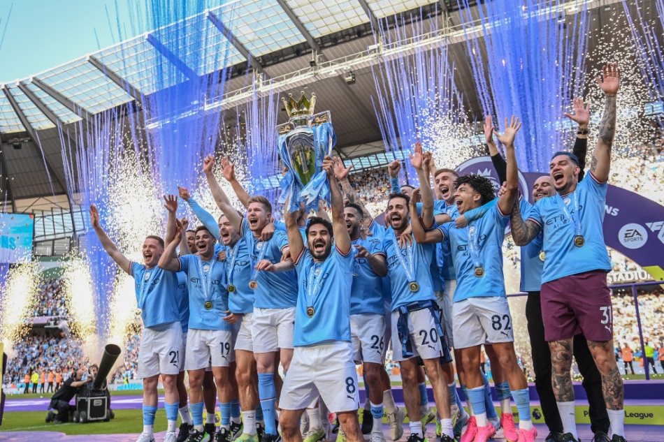 Os números da campanha do Manchester City tricampeão da Premier League