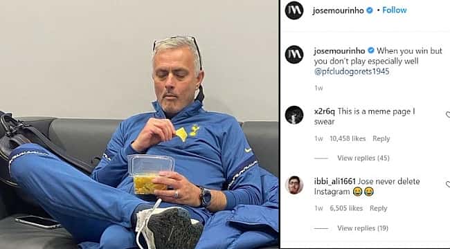 Instagram fica bem em você Jose Mourinho!