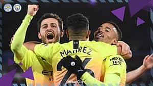 Manchester City cruzou Leicester com Gabriel Jesus