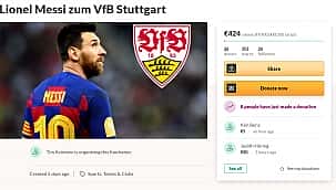 Eles arrecadaram 424 euros para Messi!