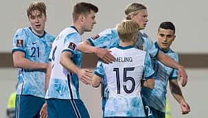 Sörloth quebrou o muro, a Noruega não cometeu erros! 3 gols ...