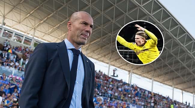 Reação à pergunta Haaland de Zidane
