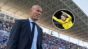 Reação à pergunta Haaland de Zidane