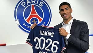 PSG anuncia o lateral Hakimi, ex-Inter de Milão