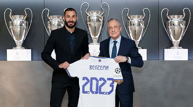 Benzema renova com o Real Madrid até junho de 2023