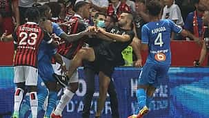 Ligue 1: As imagens da pancadaria no jogo entre Nice x Olympique