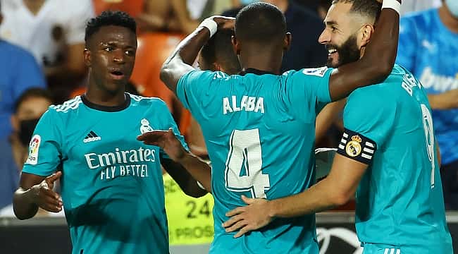La Liga: Vini Jr. e Benzema comandam vitória de virada do líder Real Madrid sobre o Valencia
