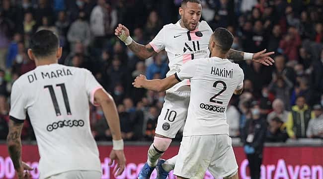 Sem Messi, líder PSG vence lanterna do Francês com grande atuação de Neymar e Hakimi