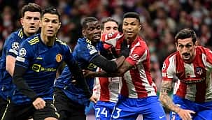 Atlético de Madrid domina, mas cede empate ao United no 1º jogo das oitavas da Champions