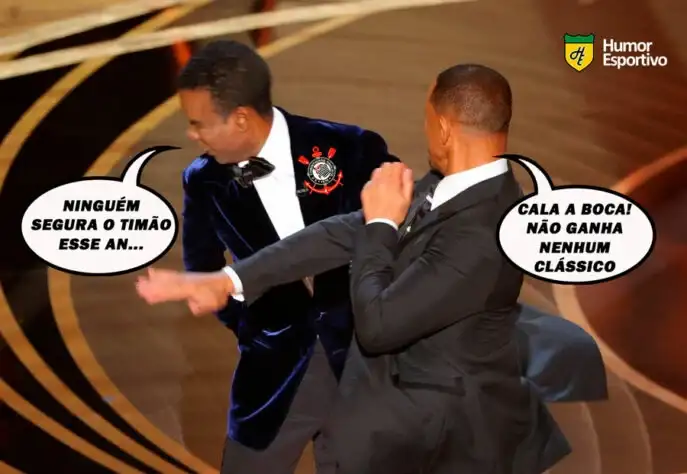 Tapa de Will Smith na cerimônia do Oscar rende memes no futebol