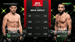 UFC Vegas 51: Belal surpreende e freia boa fase de Vicente Luque; confira os resultados