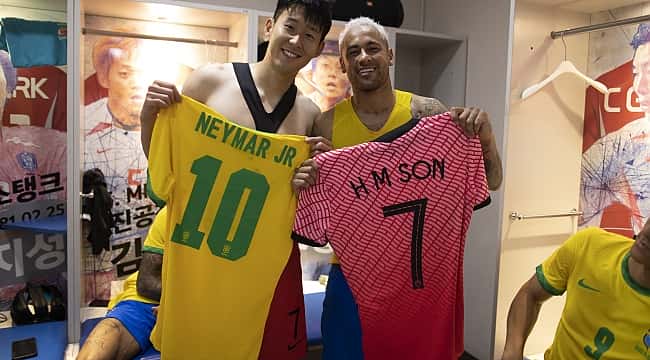Neymar é tietado por Son e recebe carinho dos torcedores sul-coreanos: "Não esperava"