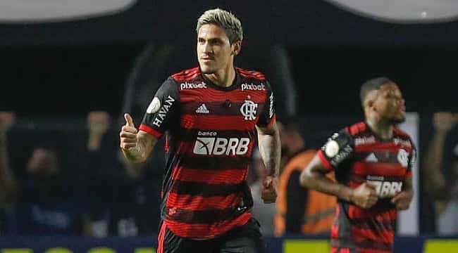 Com gols de Pedro e Gabigol, Flamengo vence o Santos na Vila Belmiro