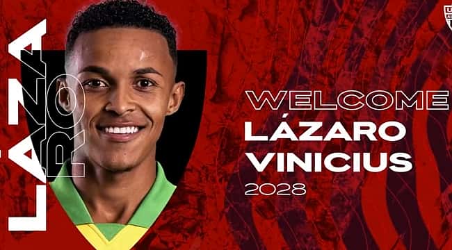 Flamengo acerta a venda do atacante Lázaro ao Almería-ESP por 7 milhões de euros