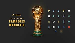 As seleções com mais títulos na Copa 
