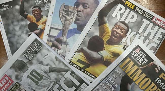 Jornais repercutem a morte de Pelé