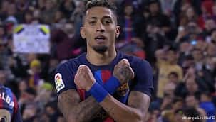 Raphinha volta a se destacar, líder Barcelona vence o Sevilla e dispara no Espanhol