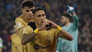 La Liga: Raphinha brilha e líder Barça vence o Betis 