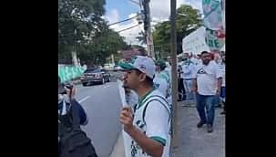 VÍDEO: Mancha Verde protesta contra a presidente do Palmeiras, Leila Pereira; assista!