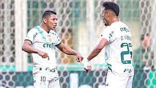 Palmeiras goleia América-MG com show dos baixinhos Rony e Artur e volta ao G4 do Brasileirão