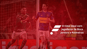 O time ideal com jogadores de Boca Juniors e Palmeiras