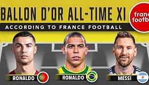 O melhor time da história da Bola de Ouro, segundo a France Football
