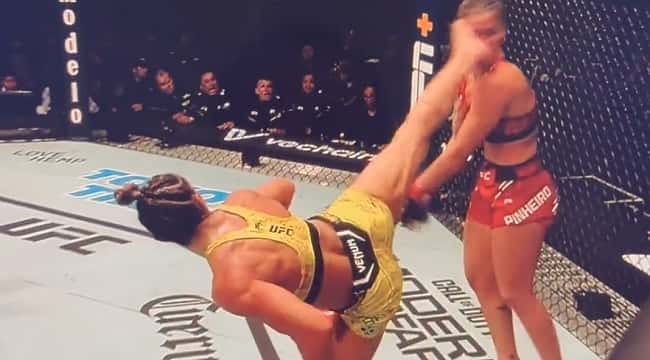UFC Vegas 82: Amanda Ribas dá incrível chute rodado e vence Luana Pinheiro em nocaute brutal