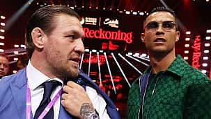 Cristiano Ronaldo e Conor McGregor assistem evento de boxe juntos; confira as imagens