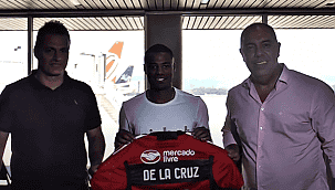 Reforço do Fla, De La Cruz desembarca no Rio de Janeiro: "muito contente de chegar ao Brasil"