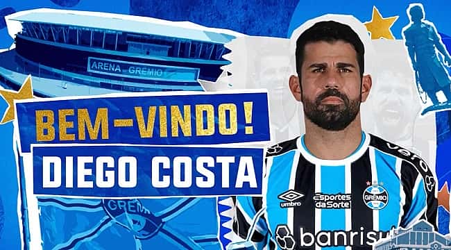 Grêmio surpreende e contrata o centroavante Diego Costa